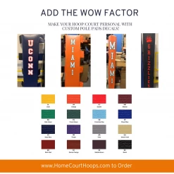 Home Court Hoops Custom Pole Pad + Decal Application Order For 6x6 Poles (logo Options Available) Basketball Accessories