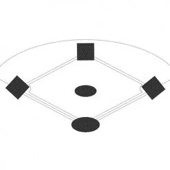 Jaypro BASEBALL TARP WITH GROUND STAKES (26' ROUND - 6 OZ. POLYETHYLENE) (HOME PLATE) (WHITE OR SILVER - REVERSIBLE) 7 Jaypro BASEBALL TARP WITH GROUND STAKES (26' ROUND - 6 OZ. POLYETHYLENE) (HOME PLATE) (WHITE OR SILVER - REVERSIBLE)