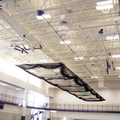 Jaypro Baseball/Softball BATTING CAGES - CEILING SUSPENDED, RETRACTABLE (70'L X 12'W X 11'H) - (1-3/4