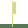 Jaypro FOUL POLES - COLLEGIATE (12') - BASEBALL/SOFTBALL (SURFACE MOUNT) (YELLOW)