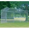 Jaypro BACKSTOP FENCE (4 PANEL, 2 CENTER OVERHANG, 2 WING OVERHANGS) - PERMANENT Baseball/Softball