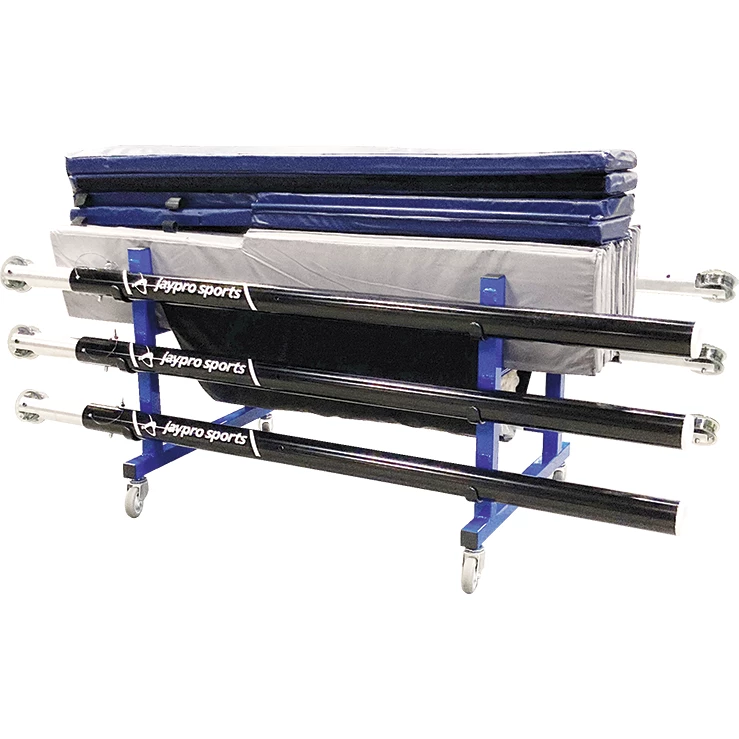 Jaypro VOLLEYBALL EQUIPMENT CARRIER (48"L X 36"W - 6 POLES) - DELUXE 3 Jaypro VOLLEYBALL EQUIPMENT CARRIER (48"L X 36"W - 6 POLES) - DELUXE