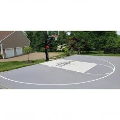 My Backyard Sports Custom Basketball Court Painting - 1/2 Court With Logo, Lines And Lane Painting